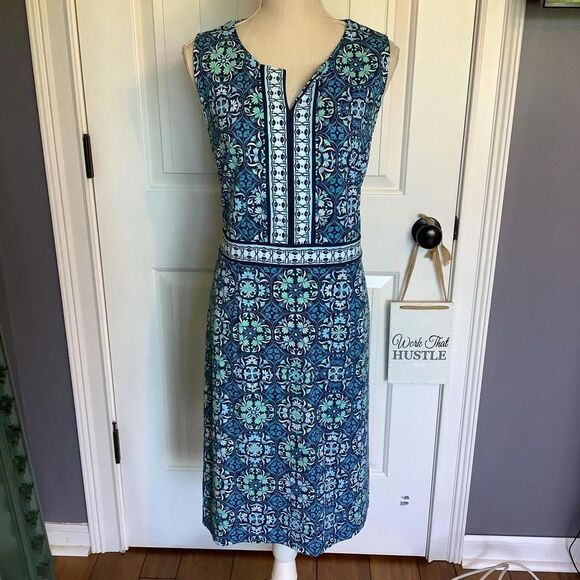 Elegant Floral Print Sleeveless Dress - Picture 1 of 7